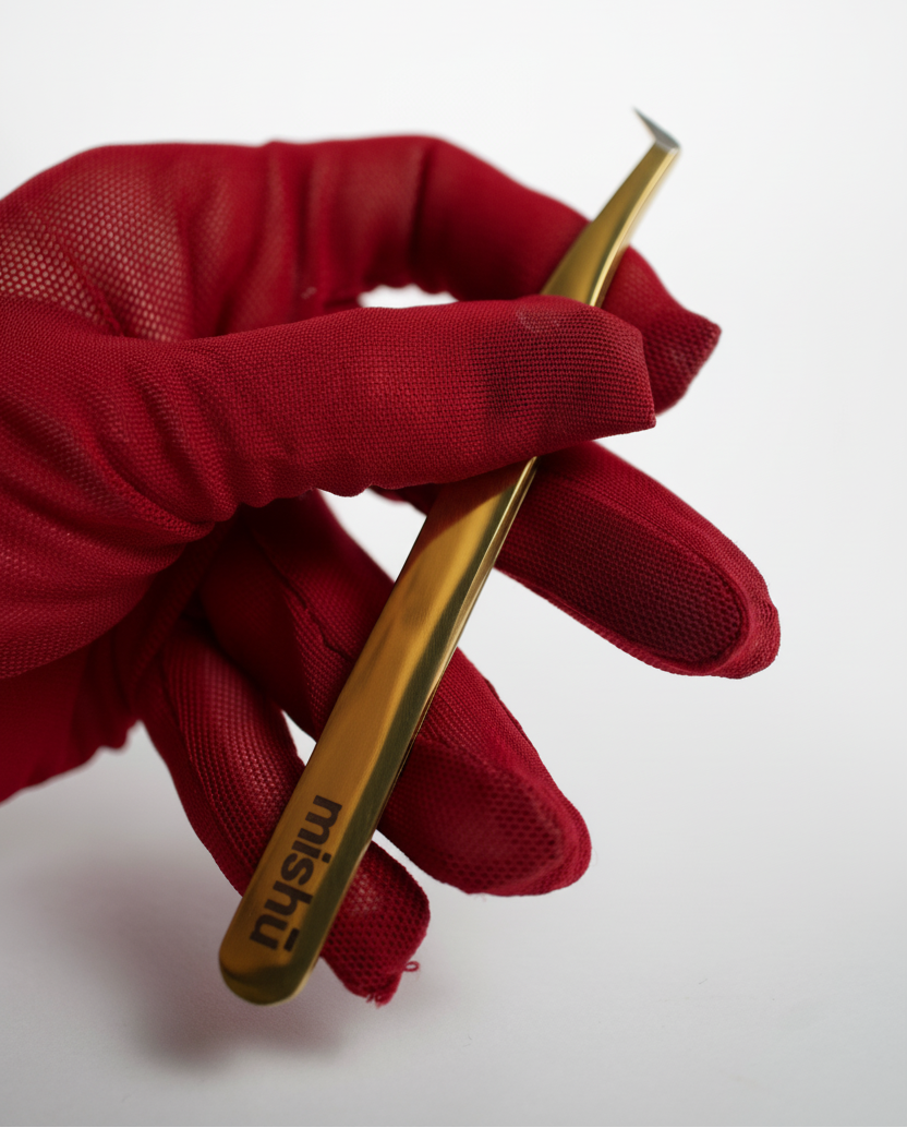 Clean Gold Tweezer Shot
